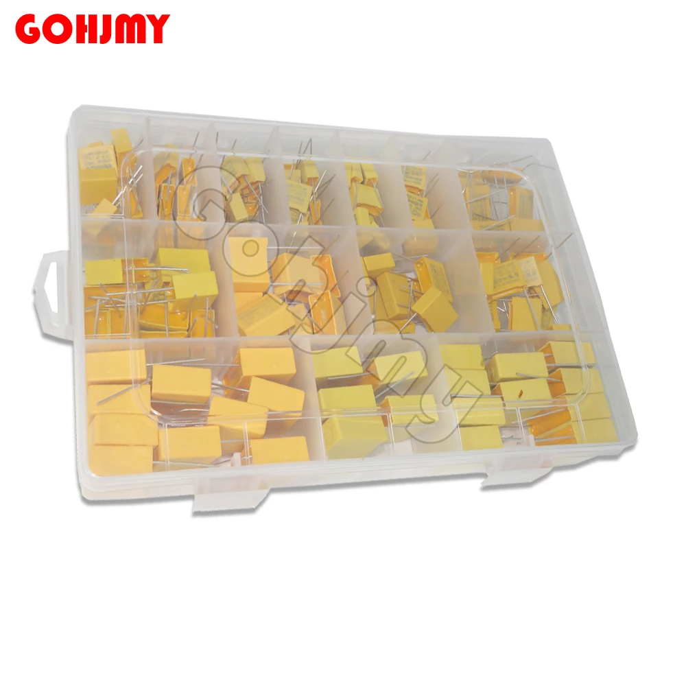 135 Uds 14 valores X2 kit de condensadores de seguridad 275VAC 102K-105K 1NF ~ 1UF Kit surtido nuevo