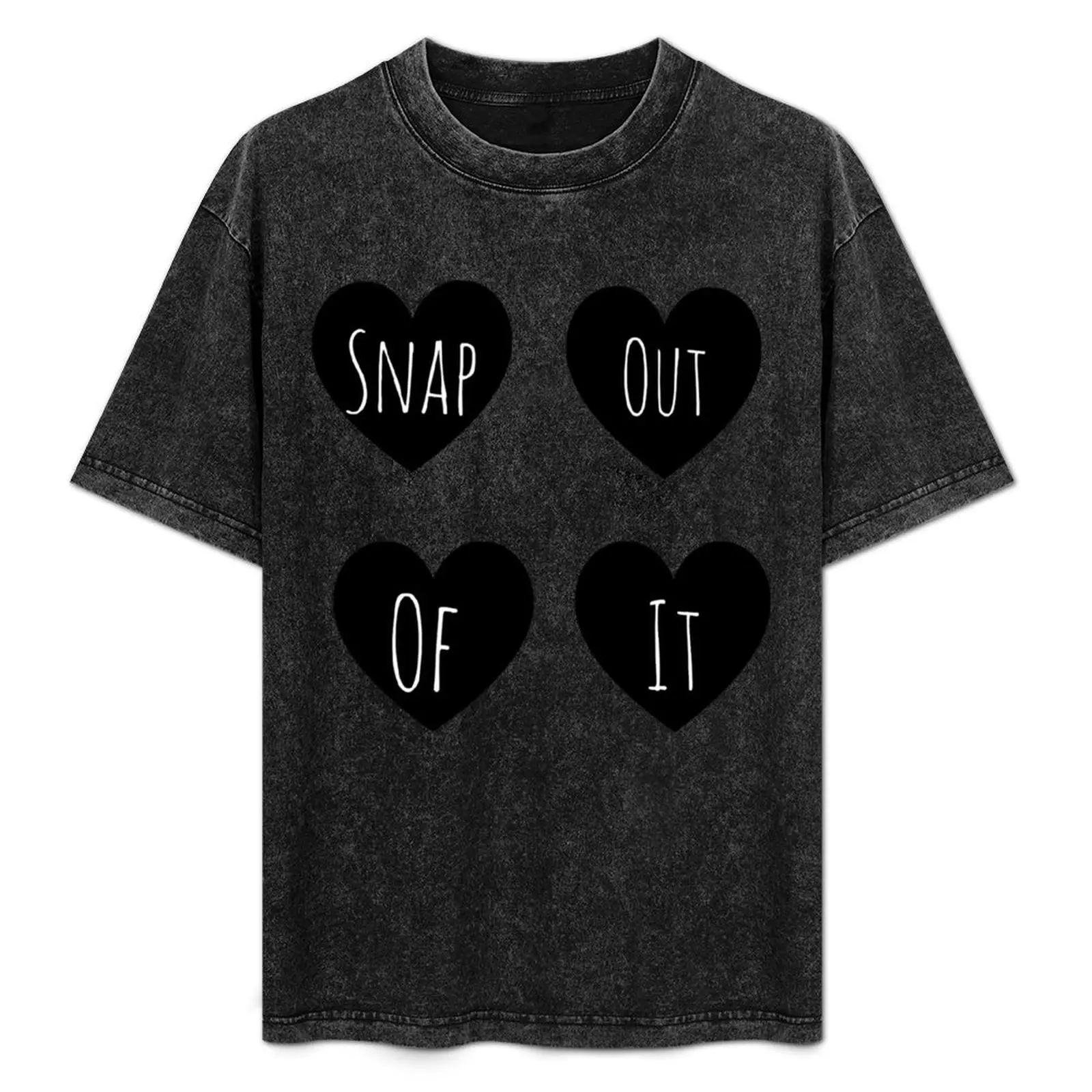 snap out of it heart sticker packet black T-Shirt graphic tee shirt boys whites Men's t shirts