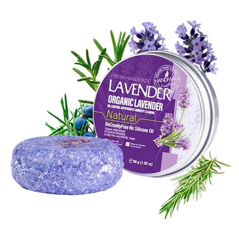 60g Hair Darkening Shampoo Bar Anti-Thinning Rosemary Shampoo Bar Pure Plant Ginger Multiflorum Lavender Hair Shampoos Hair Care image 2