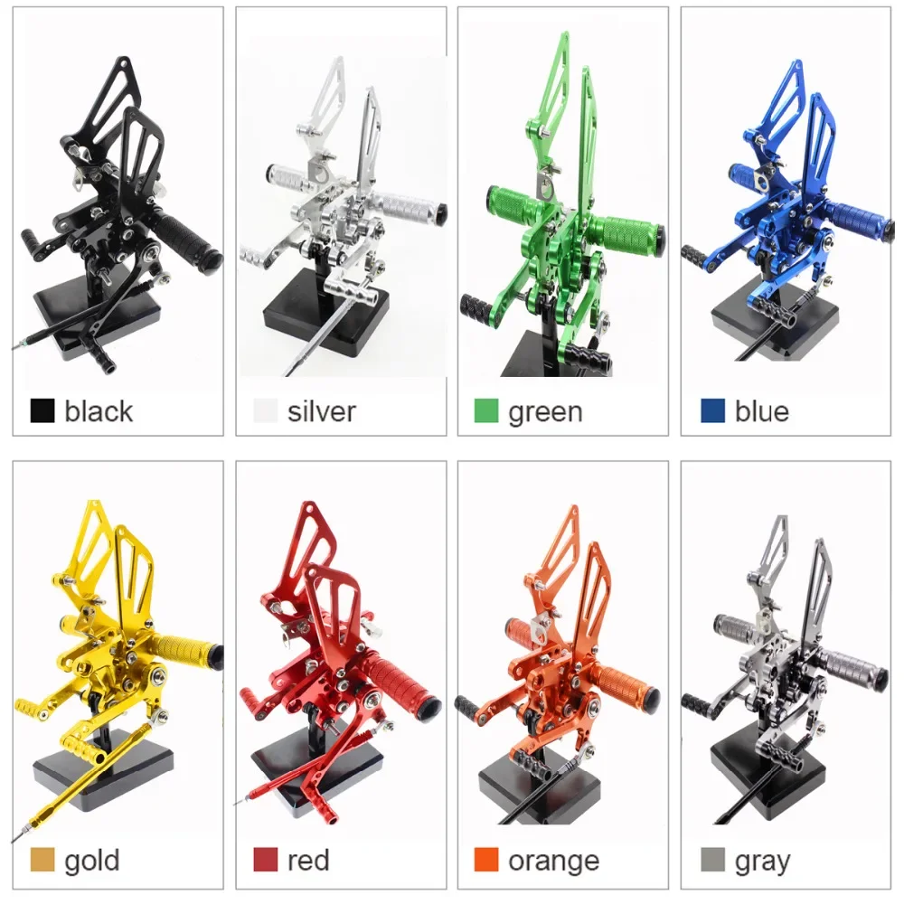 CNC Alloy Adjustable Motorcycle Rear Set Footrests Foot Pegs For Suzuki GSXR750 600 1000 SV650/SV650S SV1000/S Motorcycle Parts