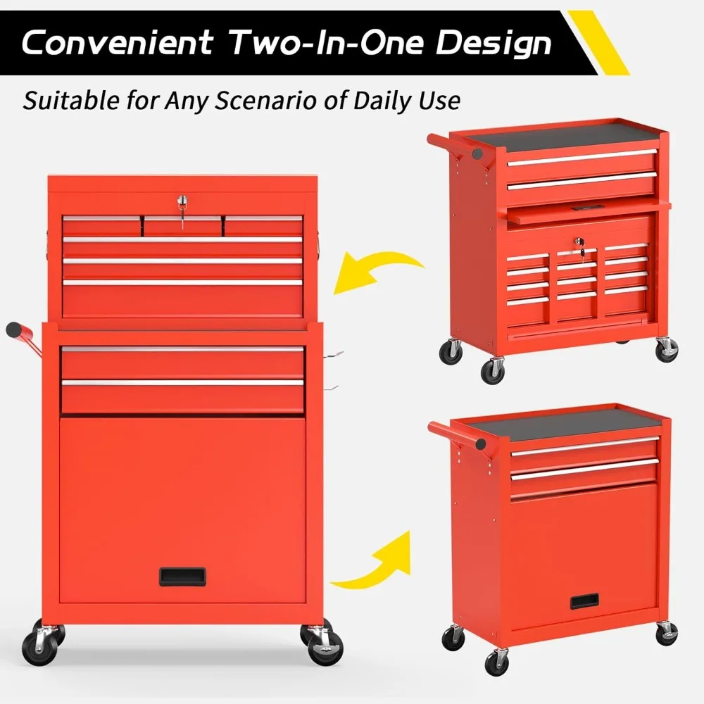 Universal Fit Trail Can Utility Tool Box for 5-Gallon Gas Can Mounts, Red Color, Versatile Storage Solution