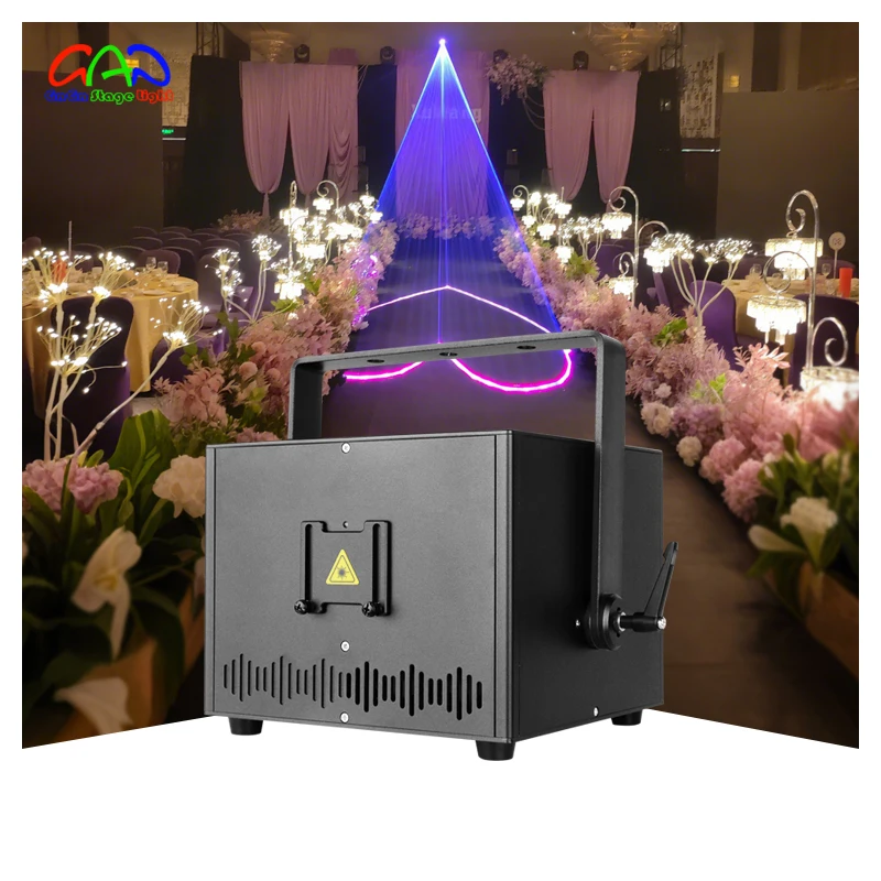 

10W RGB 25K ANG Laser Light ILDA DMX Animation Beam Scanner Stage Laser Projector Dj Disco Party Christmas Stage Effect Lights