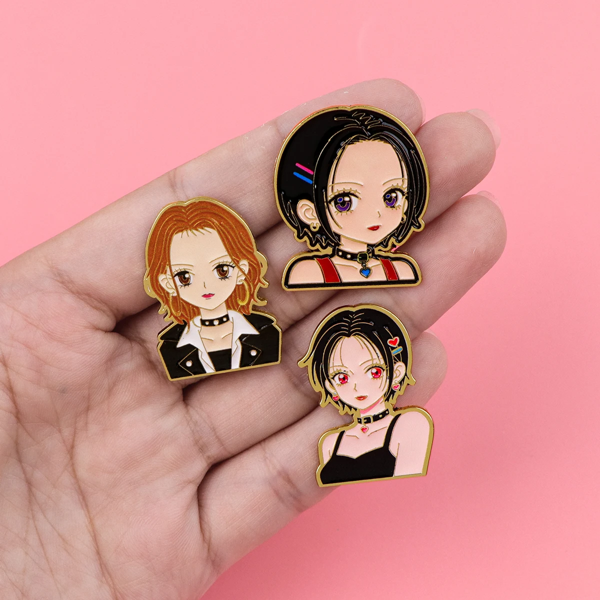 Klassische japanische Anime Oosaki Nana Anstecknadeln für Rucksäcke, Emaille-Pins, Damenbroschen, Abzeichen für Kleidung, Schmuckzubehör – Detail 7