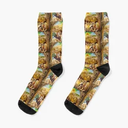 Construction of King Solomon's Temple Socks Thermal man winter custom Socks For Man Women's