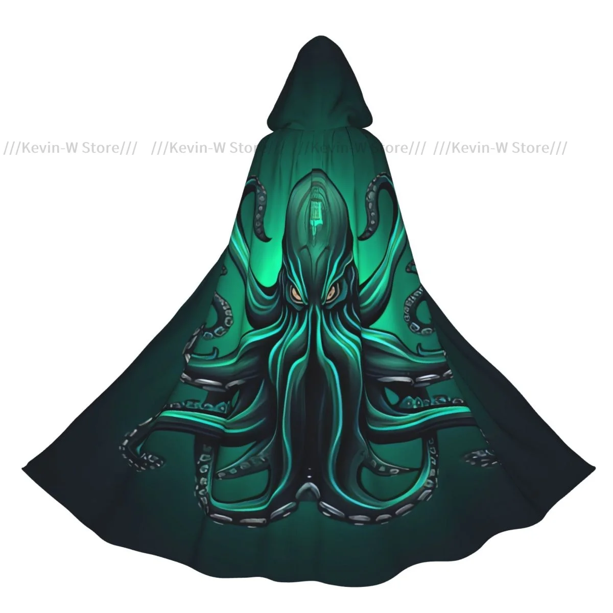 

Плащ для взрослых, накидка с капюшоном, осьминог с его щупальцами, средневековый костюм, ведьма, Викка, вампир, эльф, Пурим, карнавальная вечеринка