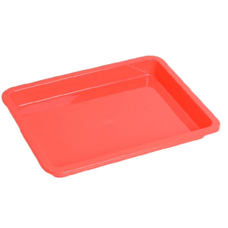 Square Plastic Trays Thicken Tea Breakfast Bread Snack Tray Dish Plate Bathroom Cosmetics Storage Rack Kitchen Organizer Serving