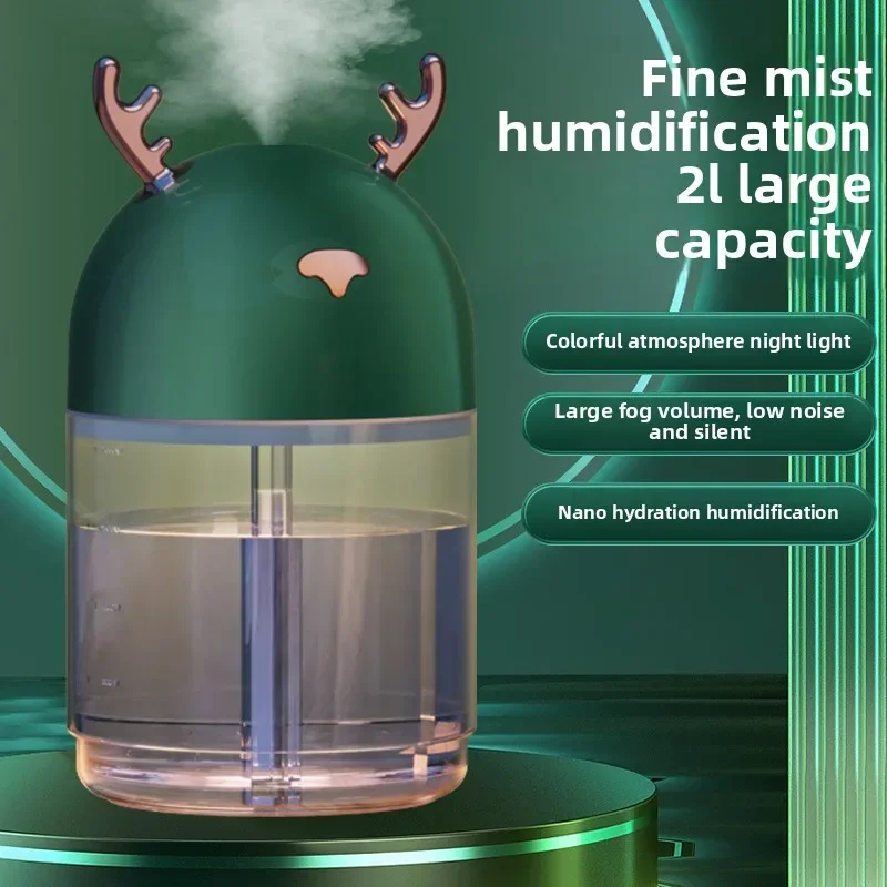 

Новый бесшумный портативный увлажнитель воздуха с мощным распылением, для дома и спальни, USB, с цветной ночной подсветкой.