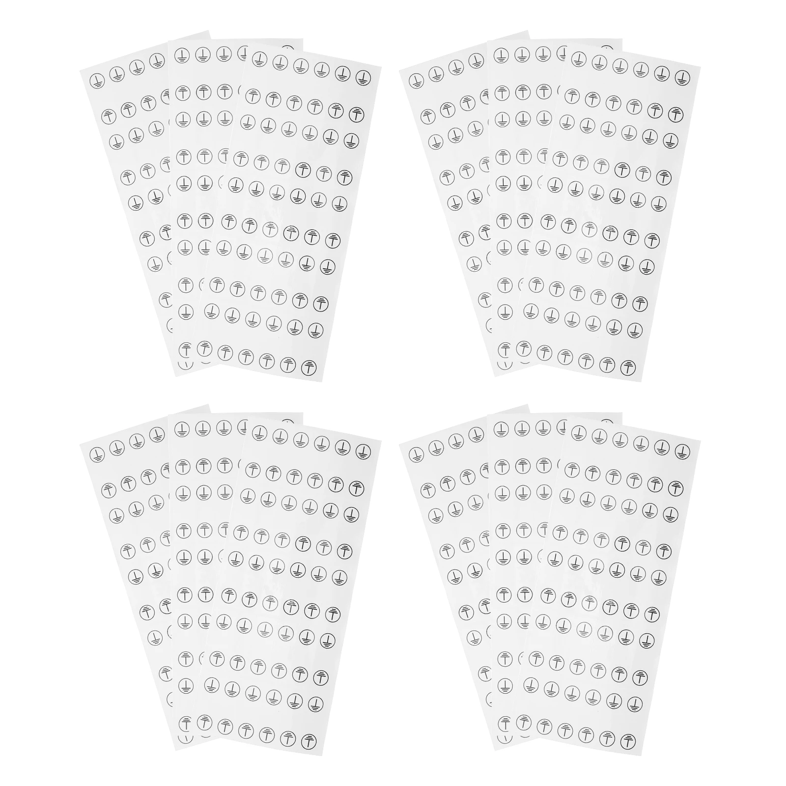 

30pcs Electrical Grounding Stickers Pvc Electric Panel Labels Safety Warning Sign Ground Symbol Label For Factory Home School
