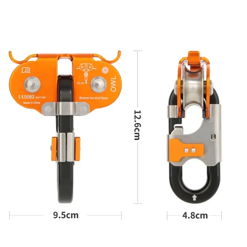 Outdoor Mountaineering Adventure Park Jungle Crossing Skip-Line Double Pulley High-Altitude Crossing Pulley Set Equipment