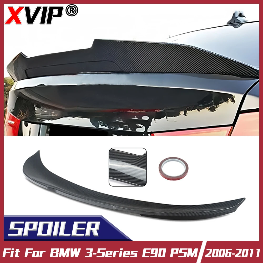 XVIP 4-Door Glossy Carbon Look PSM Style Spoiler Wings Fit For BMW 3 Series E90 2006-2011 Wing Tail Exterior Parts Modification