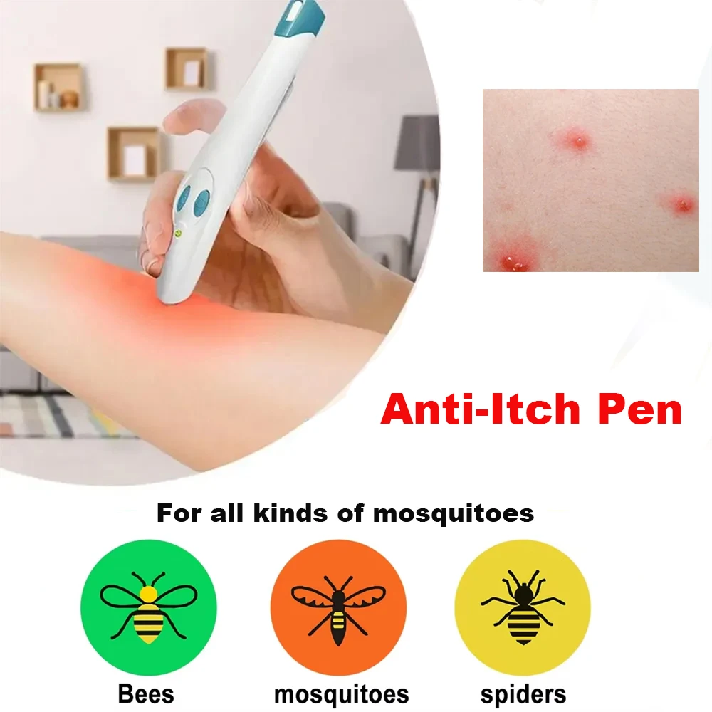 

Electronic Mosquito Bite Anti-Itch Pen with Batteries Quick Itch Relief Children Stop Itching Travel Outdoor Camping Essential