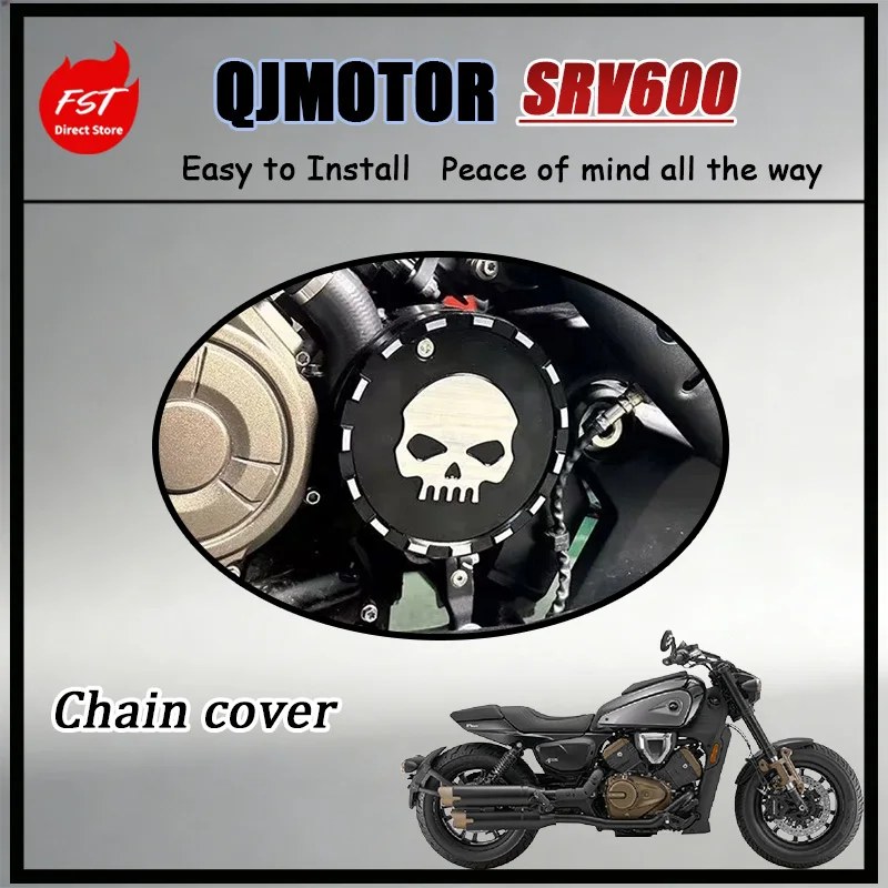 

FOR QJMOTOR SRV 600 Retro Mod Cylinder Head Small Chain Cover Aluminum Alloy Decorative Shell for Motorcycle Modification