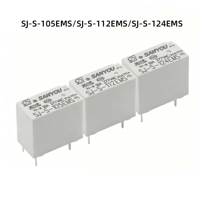10PCS SJ-S-105EMS SJ-S-112EMS SJ-S-124EMS 16A 4-Pole Sanyou Relay