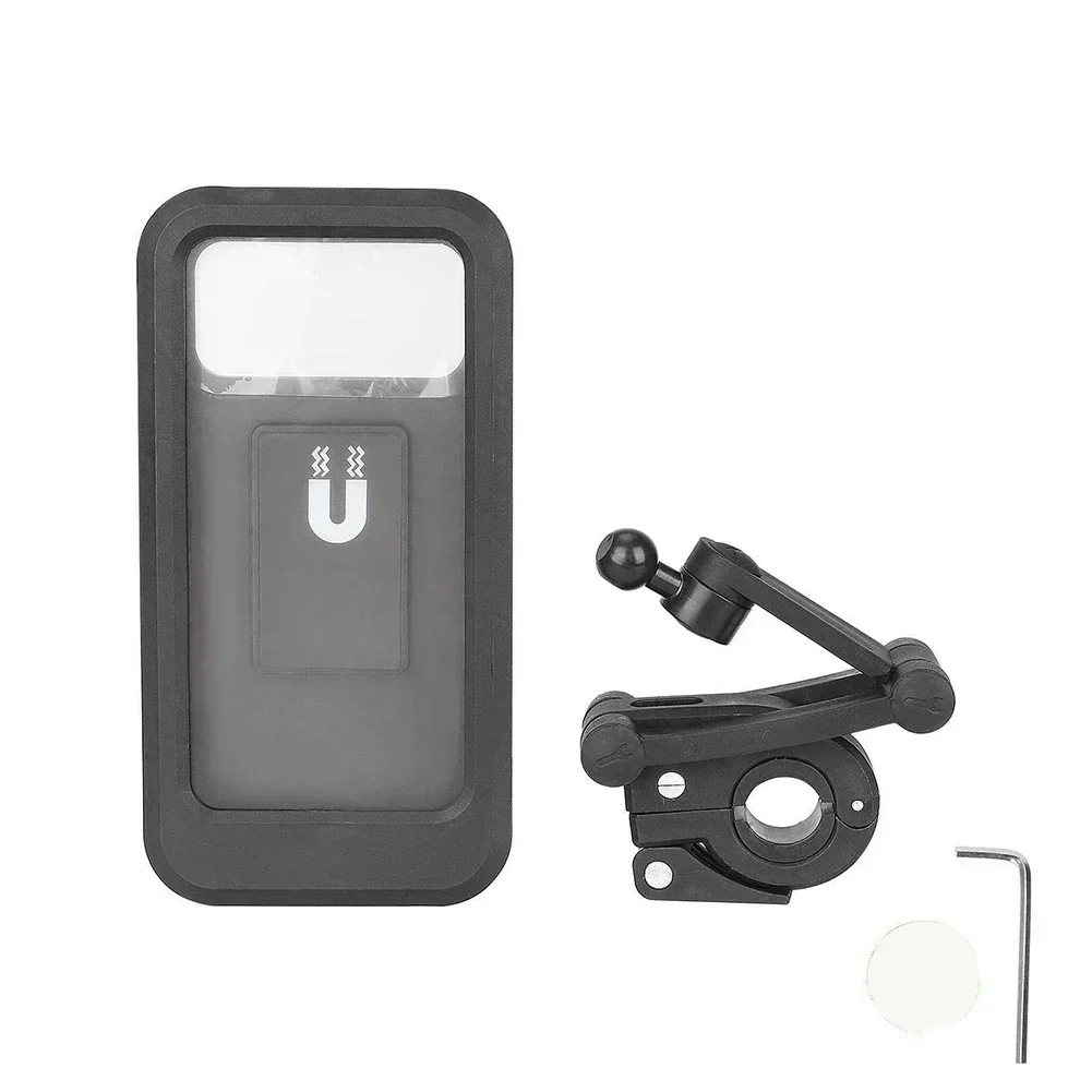 Supporto per telefono magnetico impermeabile Supporto per telefono per manubrio Supporto per telefono Clip girevole Supporto retrattile per touch screen da ciclismo