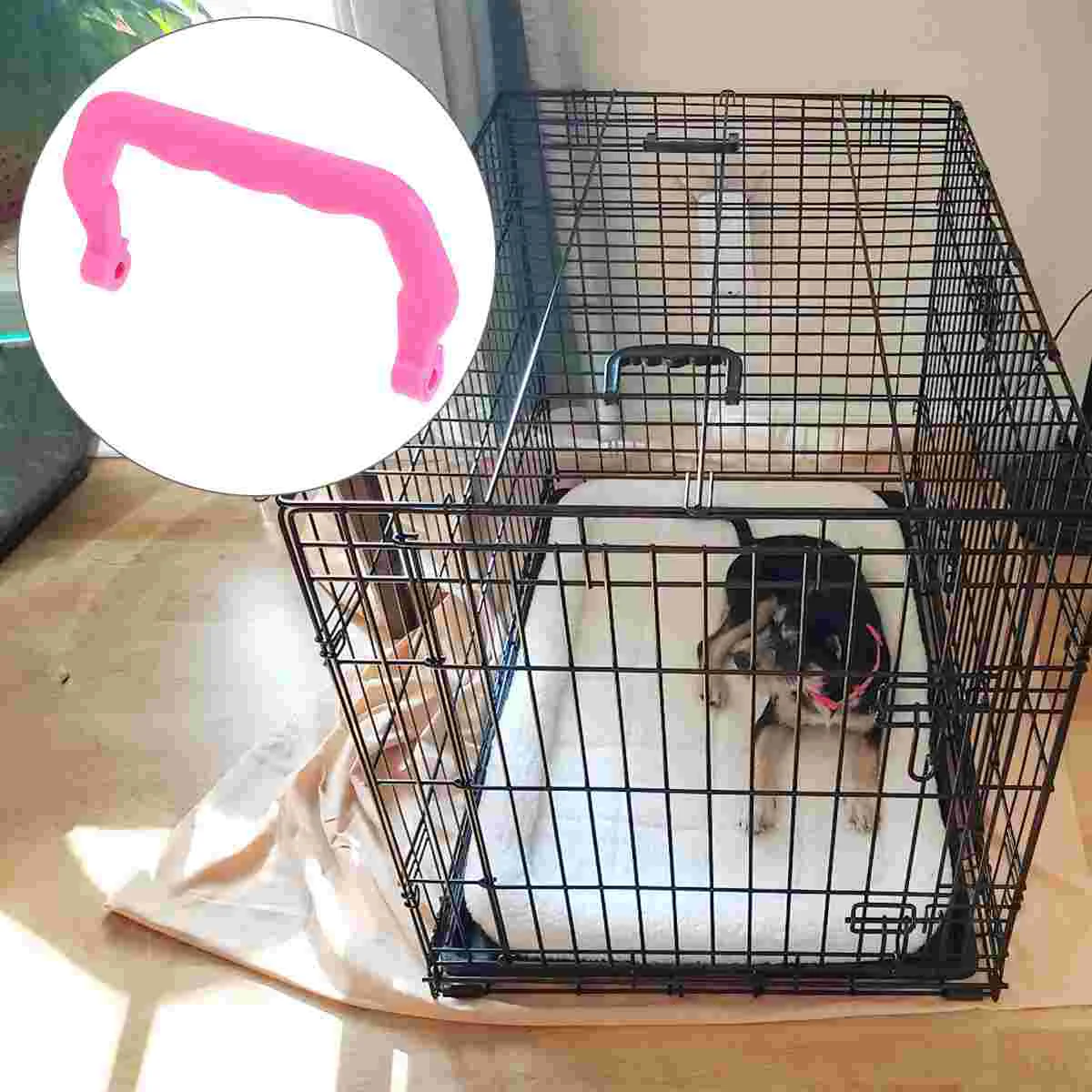 Jaula de plástico con mango para mascotas, cesta de regalo para mascotas, conejo, perrera, viaje, 10 piezas