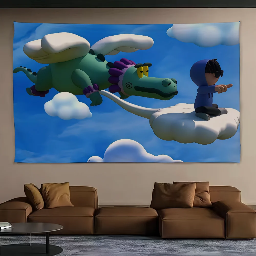 J-Junior H علم المغني الساخن للتخييم في الهواء الطلق بار نزهة حفلة ديكور المنزل الحلي راية