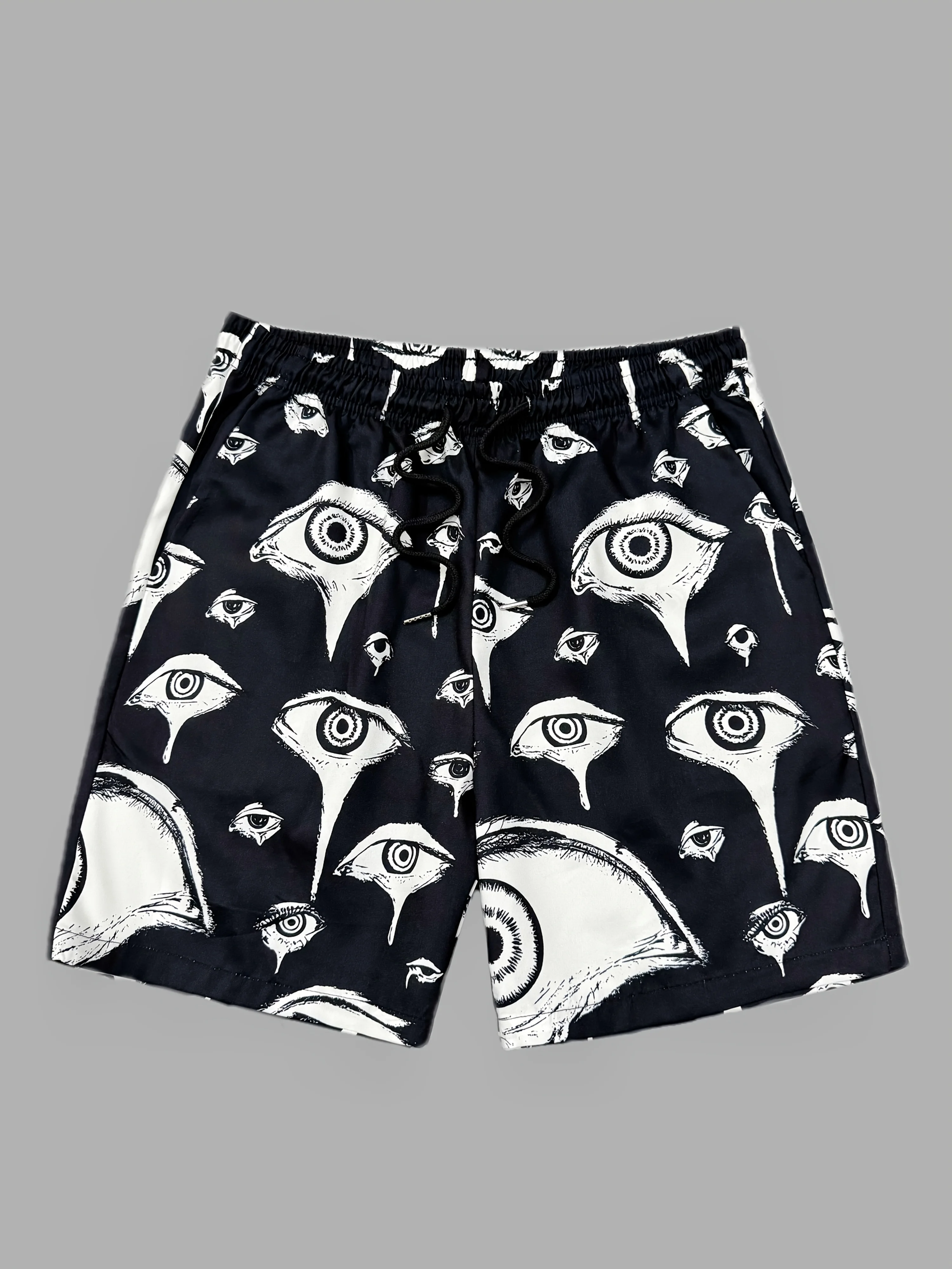 

2026 fashion bestseller mens stylish geometric print beach shorts pockets non Y2K quick drying casual shorts