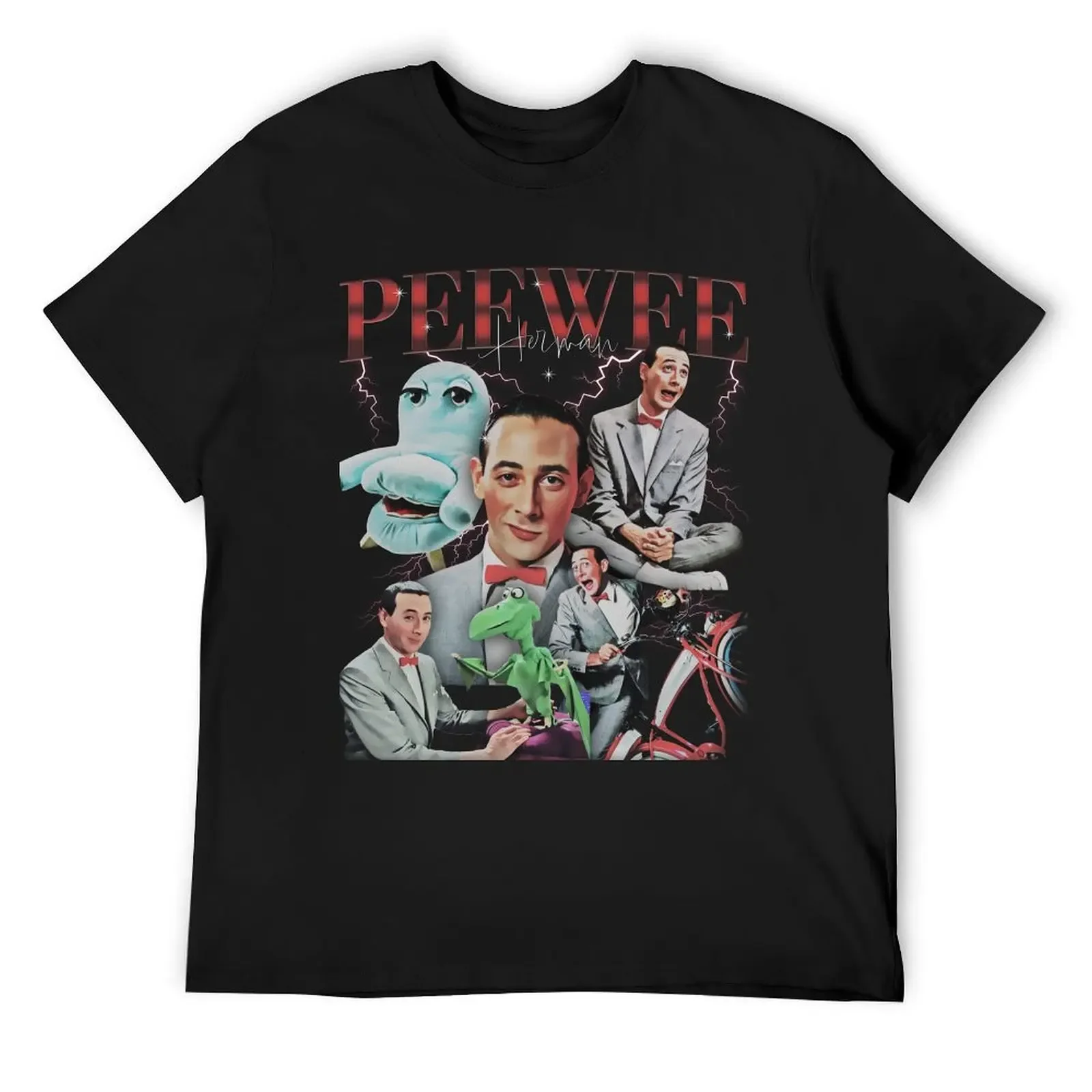 Peewee Herman Collage T-Shirt blacks essential t shirt plain black t shirts men