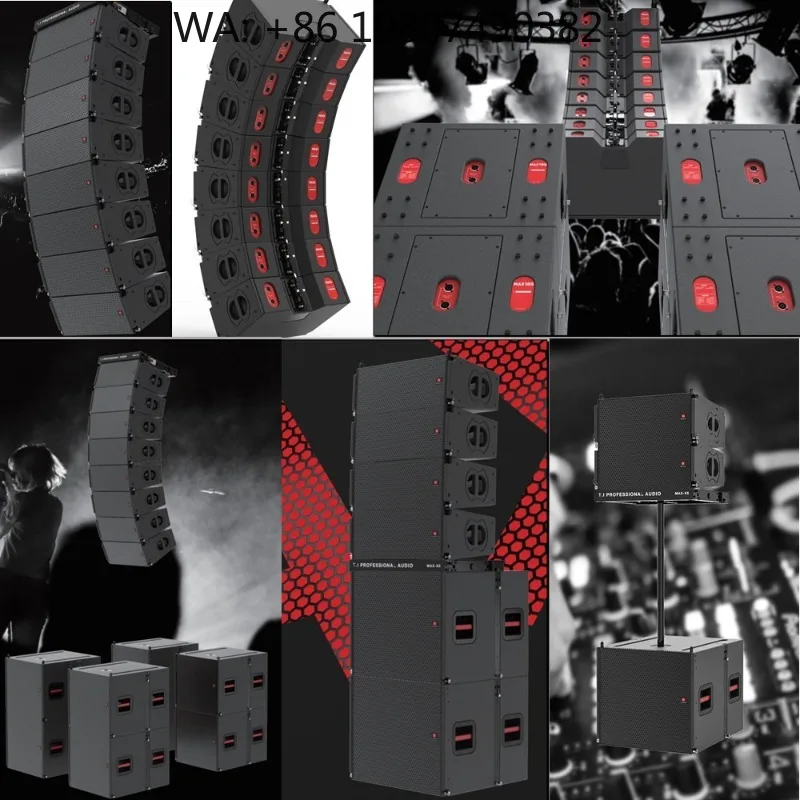 10-inch Passive Line Array Speaker Set, High-Quality Pro Audio Equipment for Church Indoor Stage Sound Reinforcement Use