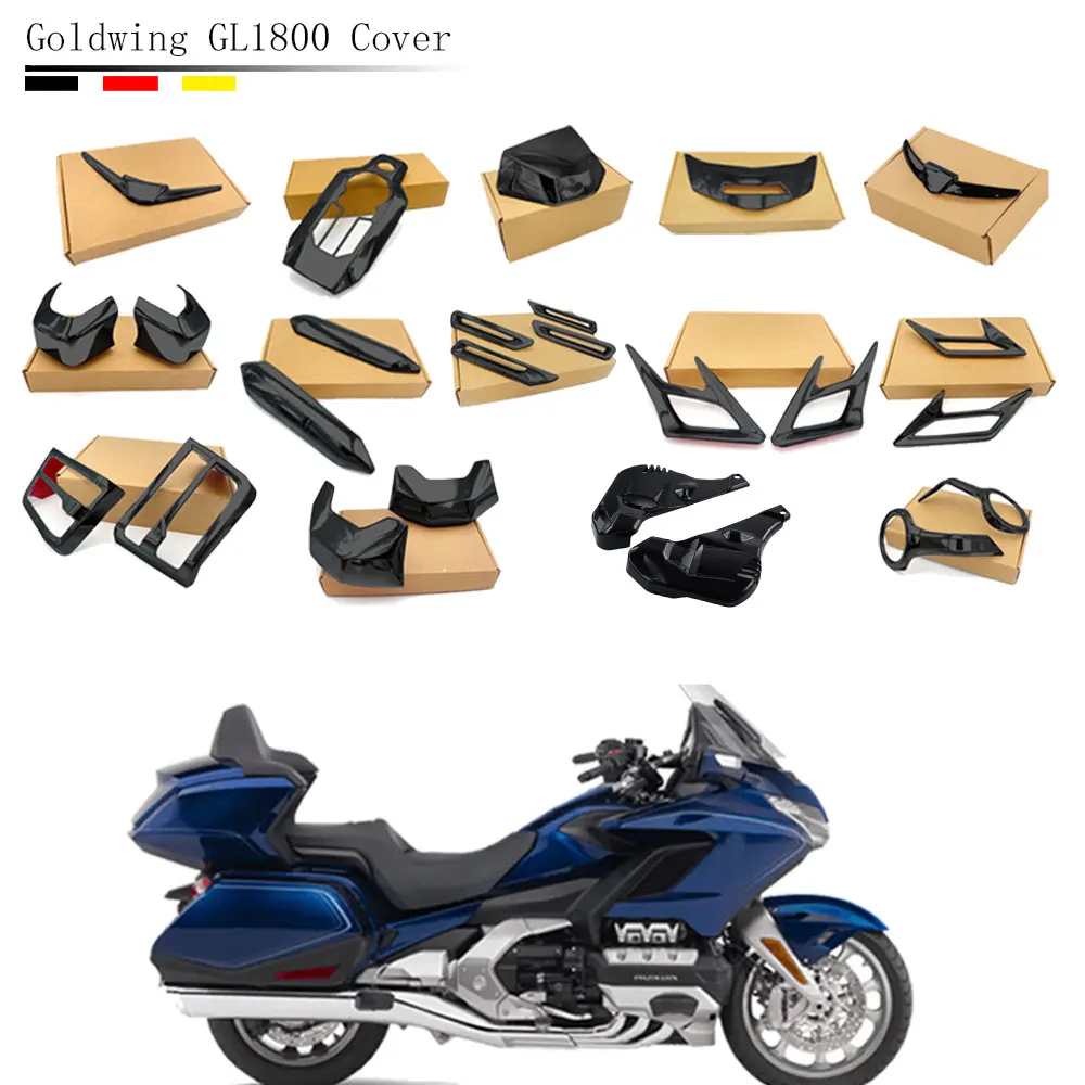 Motorcycle For Honda Goldwing GL1800 2018-2023 Accessories Front Rear Engine Black Chrome Decoration Cover Fit Gold Wing 1800 GL