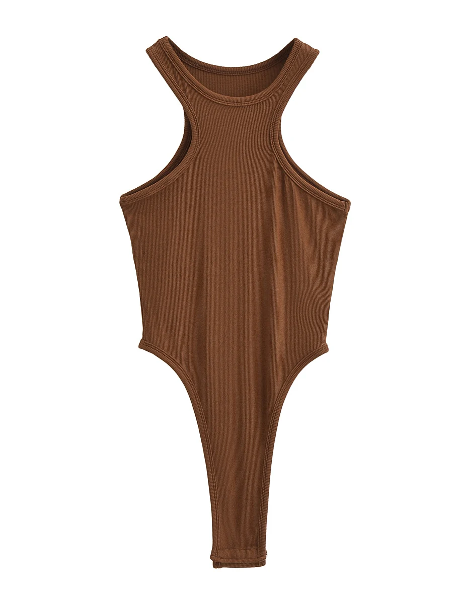 American Sle Sexy oulder Slim Fit chaleco ajustado ajustado Svel Color básico Boting mono Street Sle