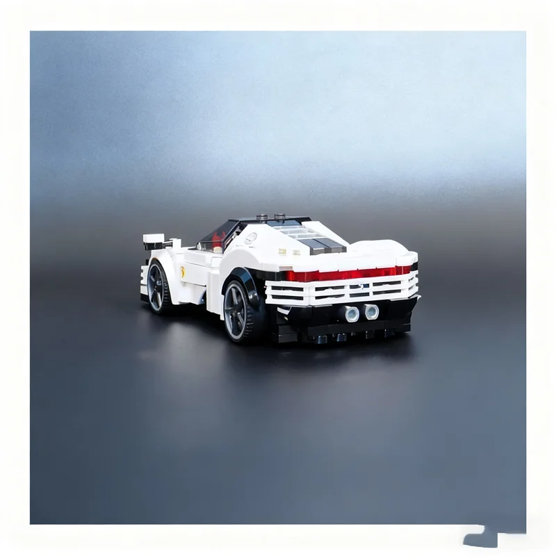 379 pçs moc ferrrari daytona branco cidade campeões super carro modelo blocos de construção brinquedo presente natal tijolo educação