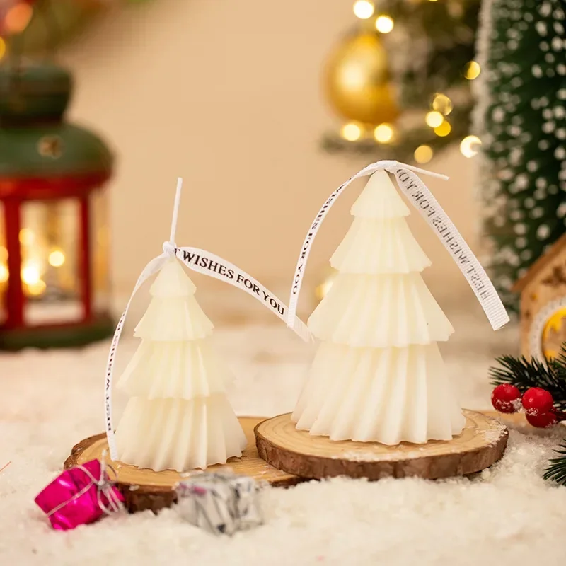 2024 New Christmas Spiral Christmas Tree Scented Candles Security Smoke-Free Creative Fragrance Home Decoration Christmas Gifts