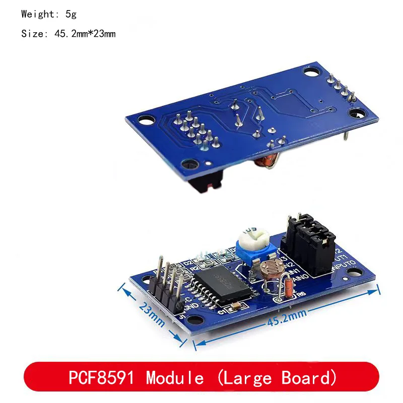 Módulo PCF8591 Módulo convertidor AD/DA Módulo convertidor analógico a digital/digital a analógico Cable DuPont gratuito