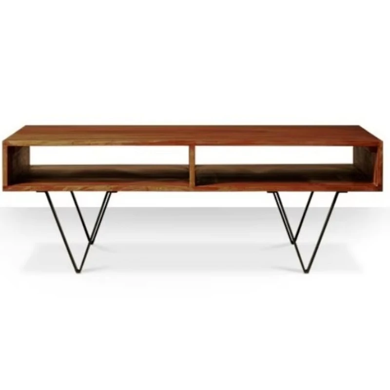 Modern simple mini solid wood light coffee table hair clip legs home furniture