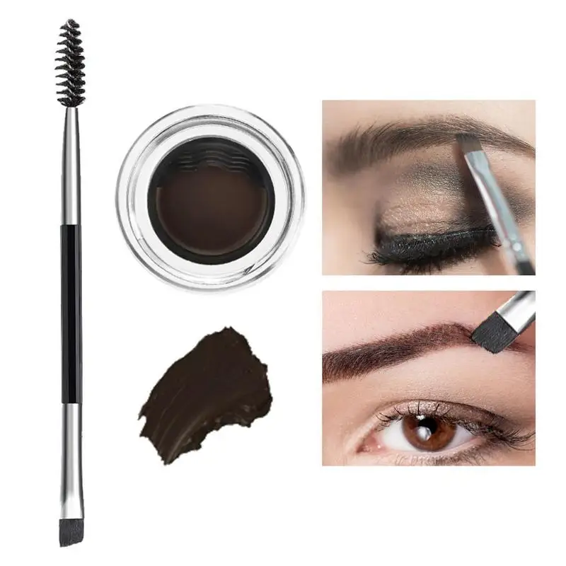 

Eyebrow Cream Kit High Pigmented Brow Gel Balm With Brush Waterproof Eyebrows Enhancers Smooth Eye Brow Makeup Kit For Women