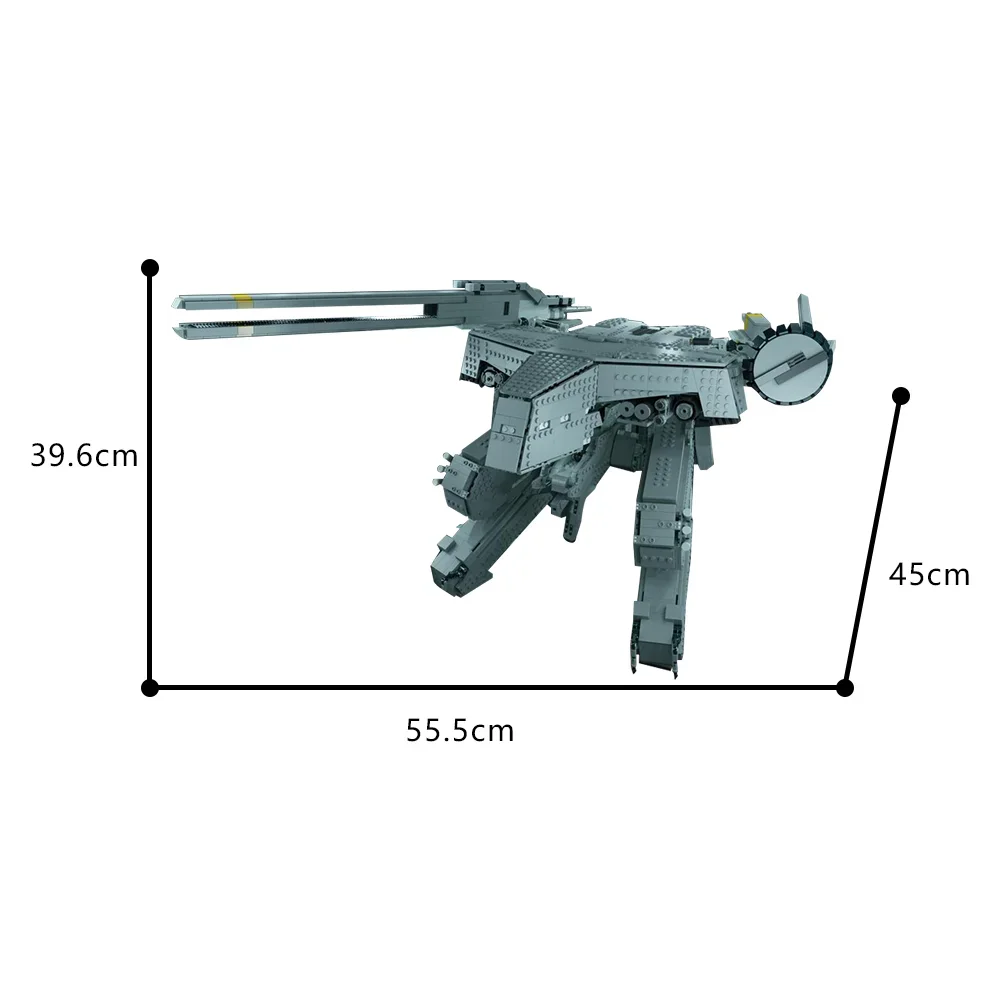 MOC Metal Robot Gear Solid Metal Gear Rex Building Blcoks personaggio del gioco Monster Mecha Bricks Model Assembly Toys regalo per bambini