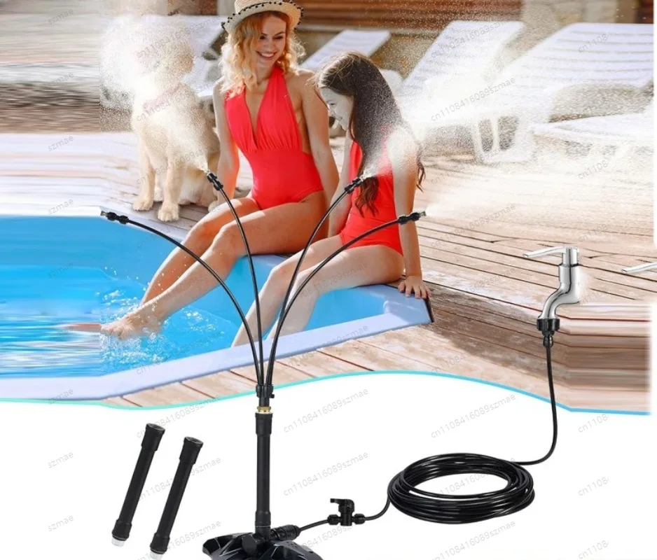 

Outdoor Patio Courtyard Brass Spray Nozzle Standing Cooling Sprinkler System Spray Water Pipe Landscape Supply
