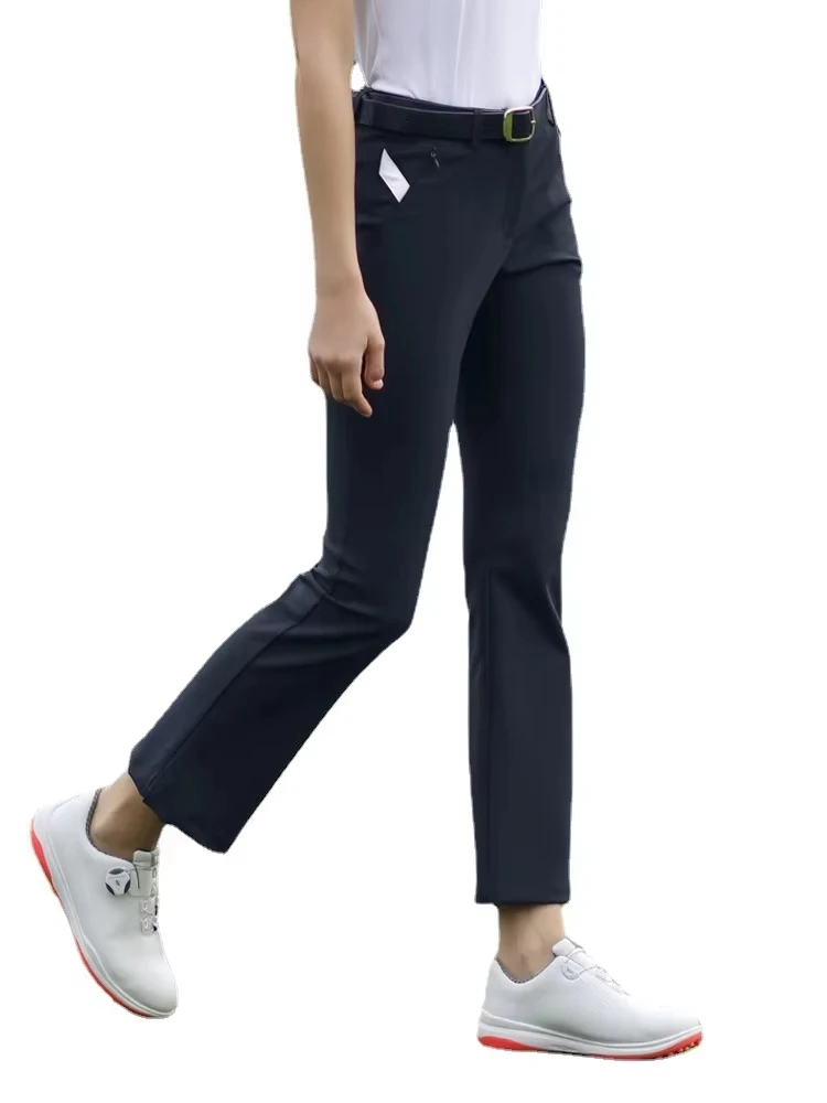 Women Golf Pants Summer Outdoor Pant High Elastic Soft Trousers Quick Dry Ladies Sports Golf Clothing 4 Colors for Your Choice