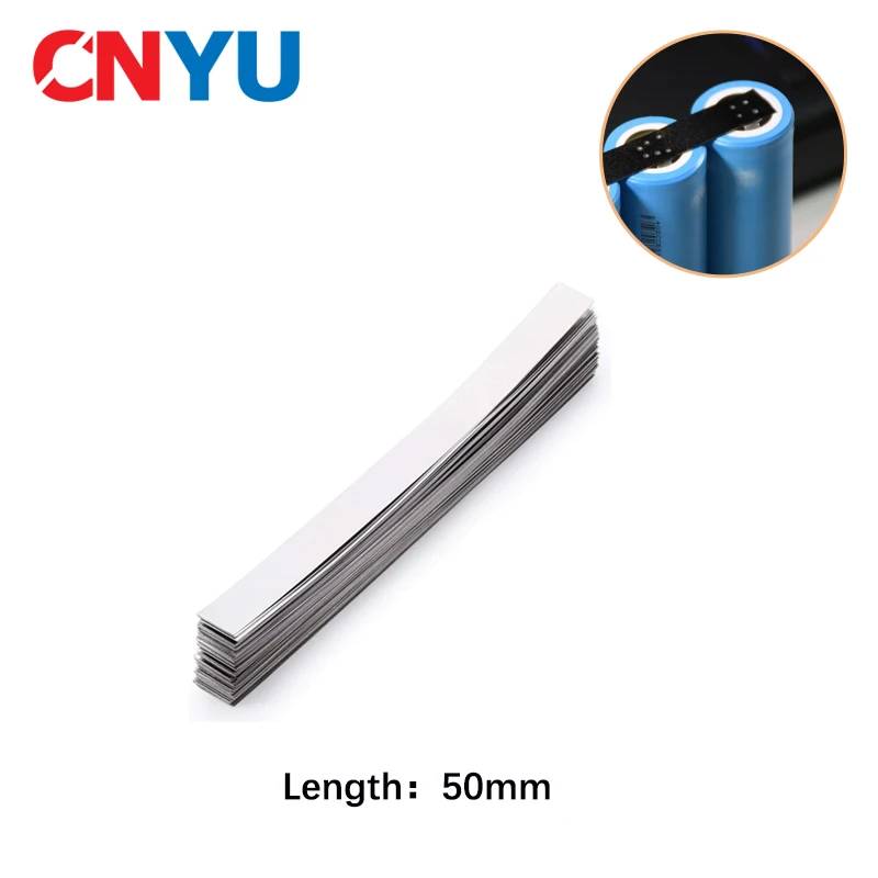 50mm Nickel Plated Steel Strip Nickel Plate Strap Strip Sheets For 18650 Battery Spot Welding Machine Welder Spot Welder