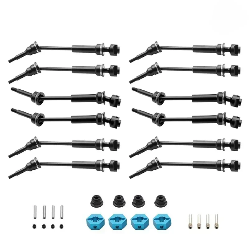 2 Stück Stahl Vorder- und Hinterachswelle CVD für 1/10 TRXs Slash Rustler Stampede Hoss 4X4 RC Auto Upgrades Ersatzteile