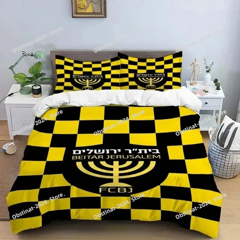 

Beitar Jerusalem Fc Bedding and Duvet Set Personalized and Comfortable Four Seasons Duvet Set Full Size Bedding