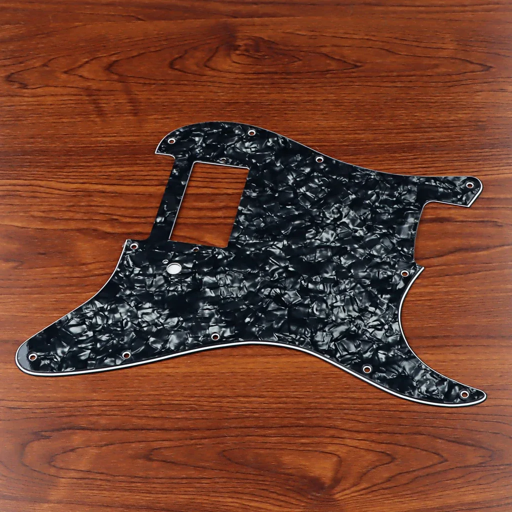 Plastic Black Pearl 11 Hole Blank Pickguard With Bridge Humbucker Routine for Strat  guitar accessories