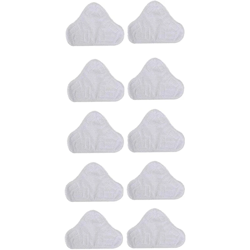 10 Pack Replacement Steam Mop Microfiber Cloth Pad for H2O Mop X5 Triangular Drag