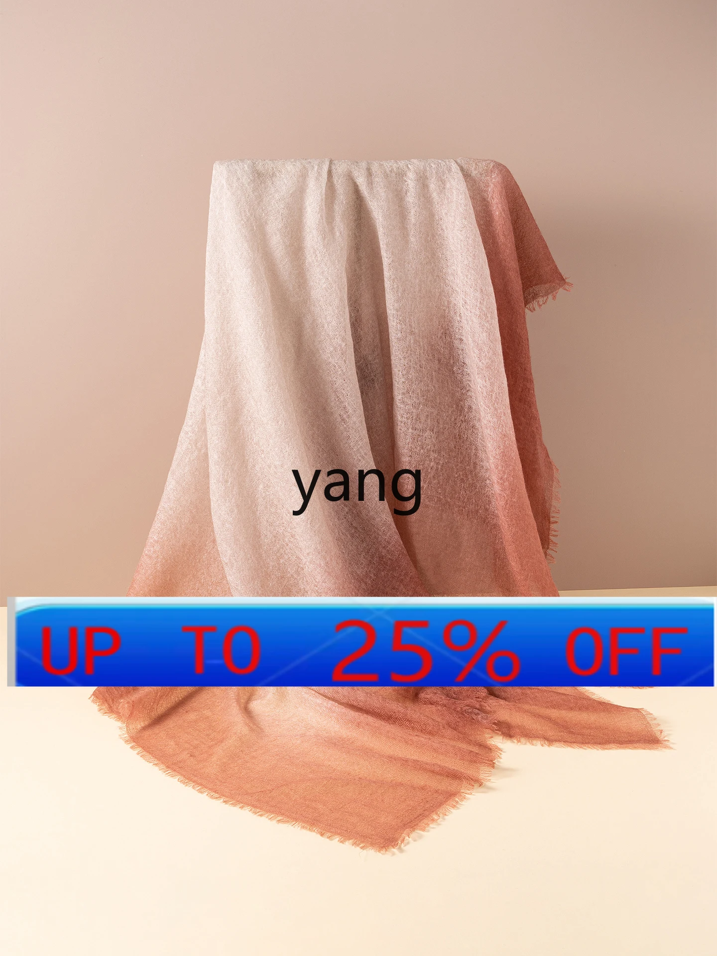 

LMM autumn and winter new worsted cashmere scarf warm gradual change large square scarf