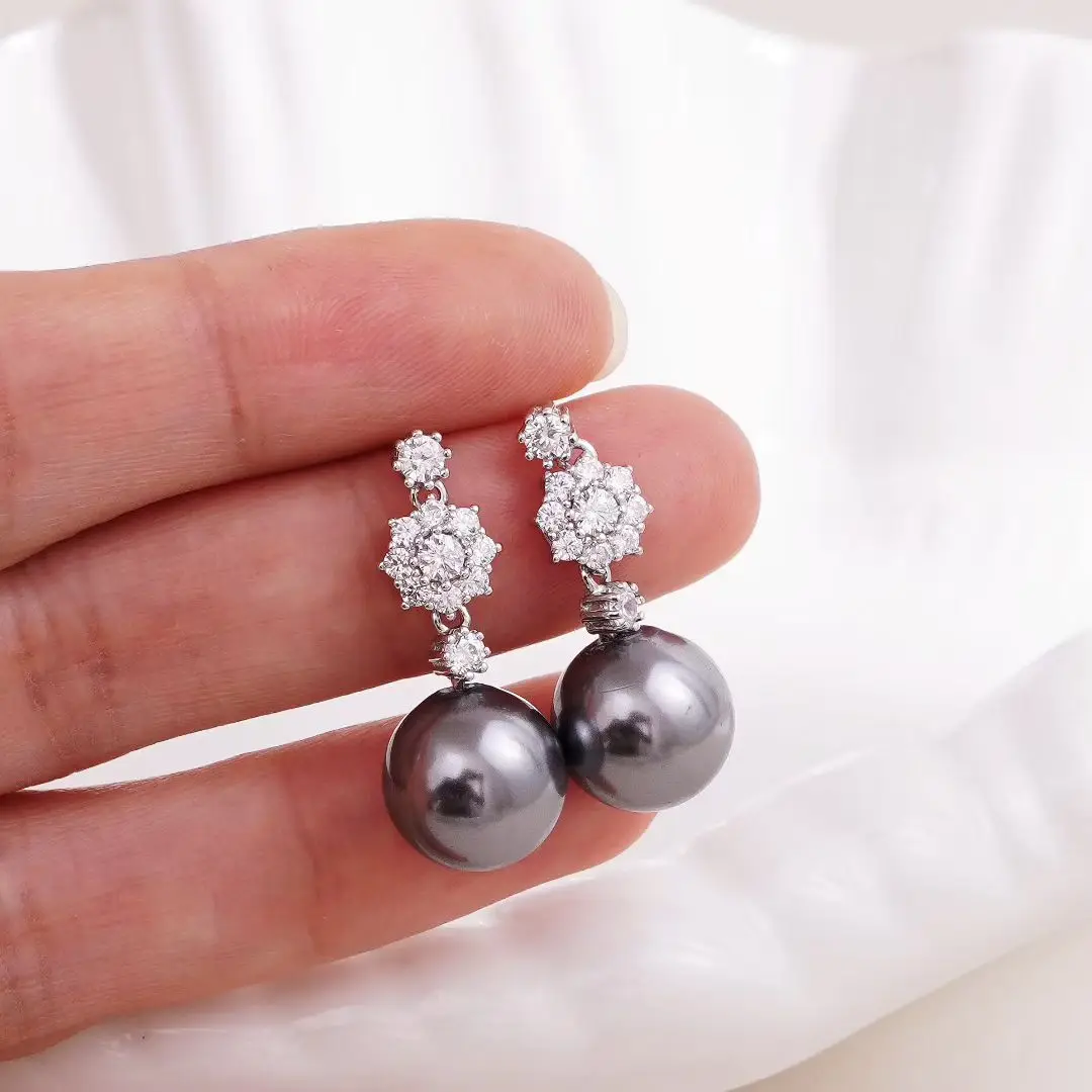 

Основы для серег из стерлингового серебра S925, фурнитура для ювелирных изделий, крепления, аксессуары для жемчуга 10-11 мм