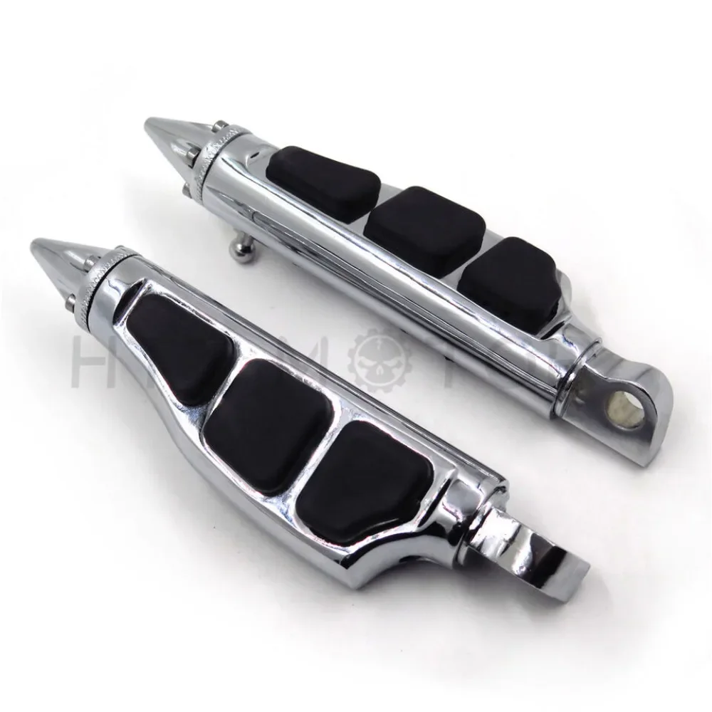 

Chrome / Black Spike Foot Pegs Mount Male Peg for Harley Davidson Dyna Softail Sportster Chopper Aftermarket Motorcycle Parts