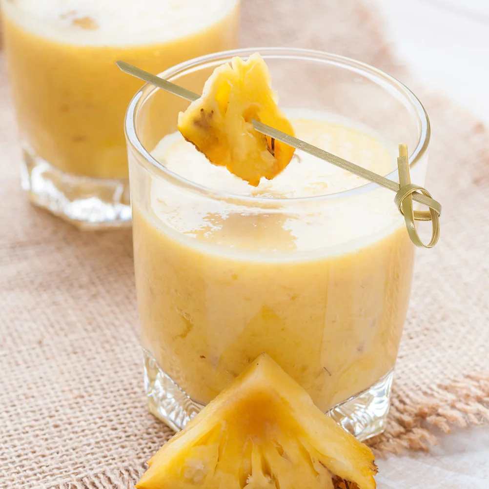 

200pcs Fruit Picks Bamboo Food Sticks Disposable Cocktail Picks For Party Appetizers Snack Sticks Charcuterie Tools Kitchen Bar