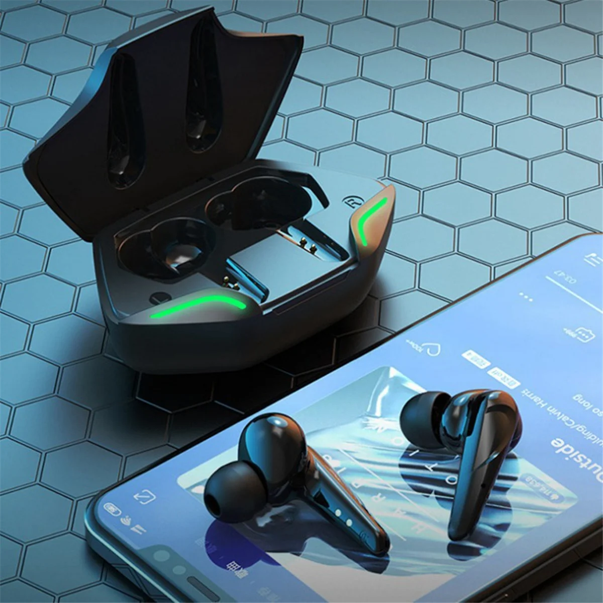 A57G-G11 무선 이어버드 RGB 이어폰형 헤드셋 소음 차단 이어폰 스포츠용 HIFI 헤드폰 작업 운전