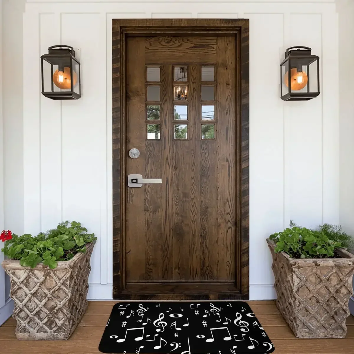 Anti-Slip Rug Doormat Living Room Mat Music Notes Hallway Carpet Welcome Decor