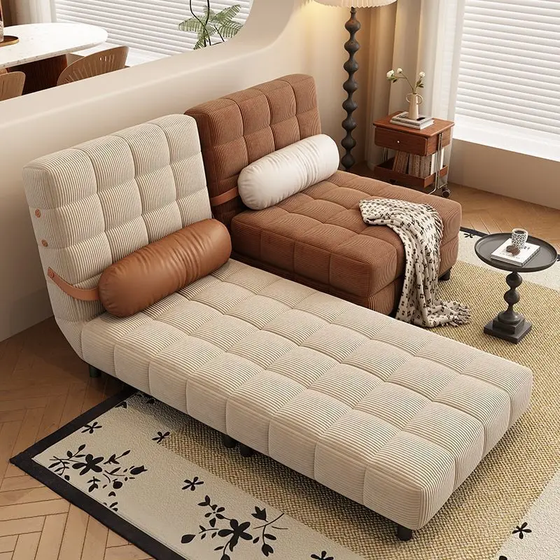 Can lie or sit, small apartment, creamy vintage, premium folding bed, multifunctional