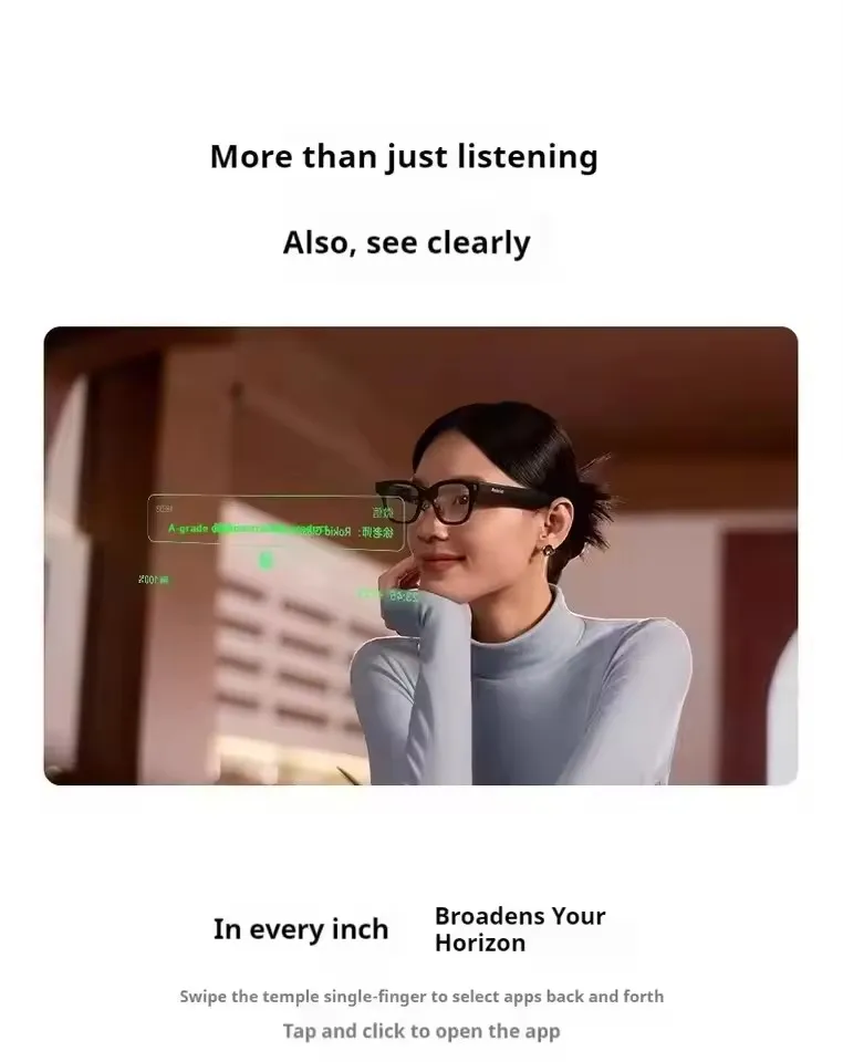 نظارات Rokid الذكية AI AR نظارات الملاحة الترجمة في الوقت الحقيقي 12MP التصوير الرأسي والأفقي بطارية طويلة للسفر #6