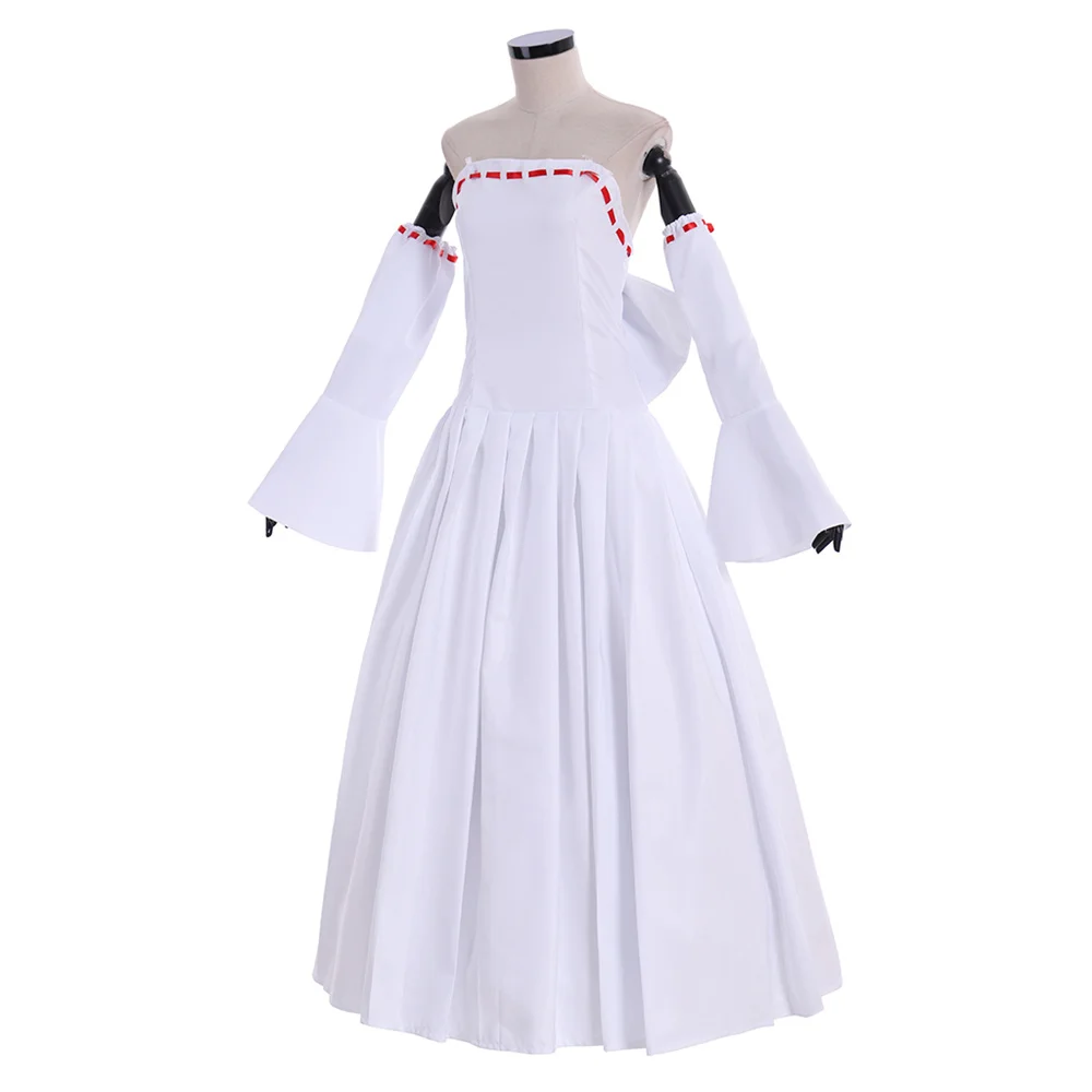 Anime Elaine Cosplay Costume White Dress Bandeau Gown Set For Women Halloween Party Outfit