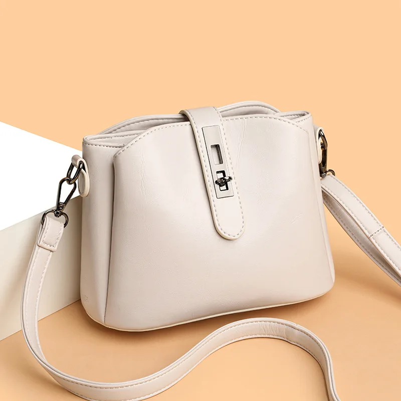 

Luxury Soft Leather Crossbody Bag - Women's Retro European Style Shoulder Purse, Minimalist Versatile Commuter Bucket Bag