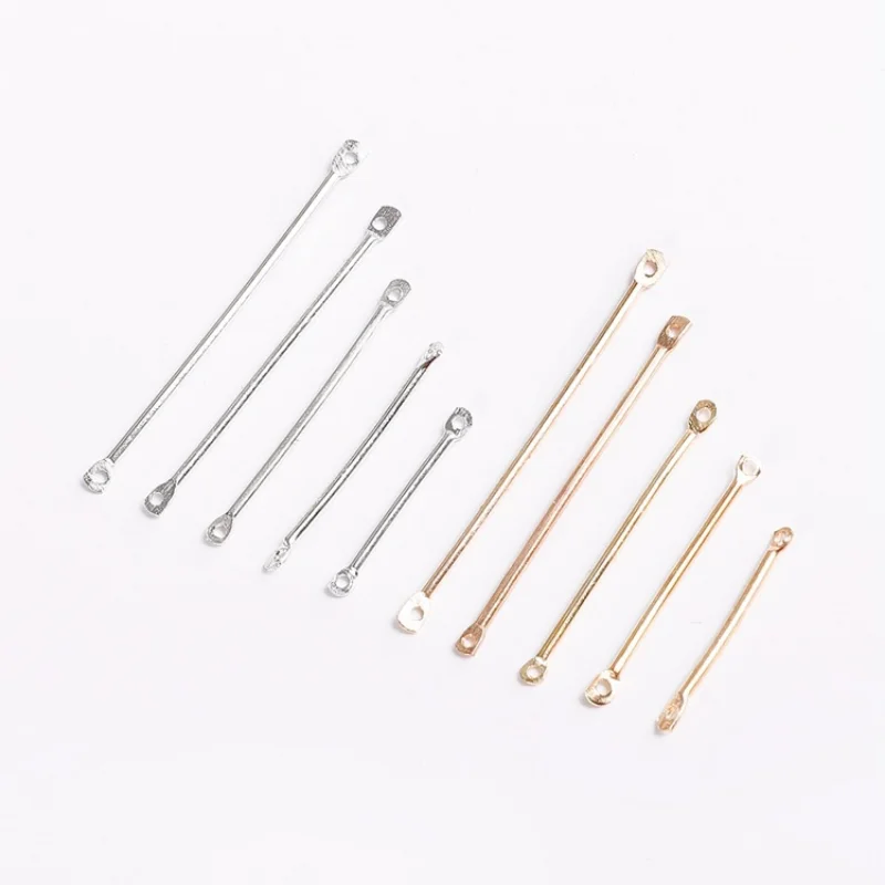 50pcs Links for Jewelry Making Connector Bar Link Earring Connectors 2-Hole Stick Strip Beads Necklace Bracelet Connectors