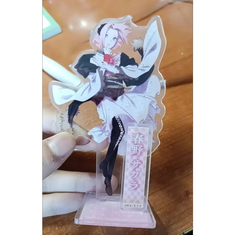 Naruto Akrylowa Ozdoba Haruno Sakura Sasuke Figurka Anime Akcji Samochód Dekoracja Biurka Model Zabawka Prezent Urodzinowy dla Fanów Naruto